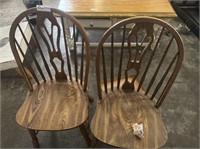 Pair of wooden chairs