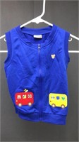 Mud Kingdom Blue Vest With Embroidery Sz 3t/4t