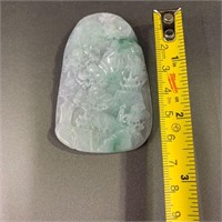 Natural floating green jade pendant