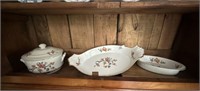 3 Pc French Porcelain Serving Dishes