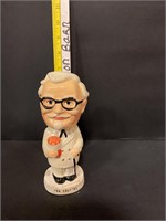 Kentucky colonel bobble head with cracked