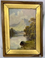 Small Signed Antique Oil on Canvas