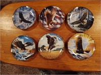 Gold-Rimmed Eagle Plates by Ronald Van Raysbovett