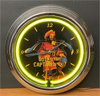 Vintage Captain Morgan Neon Clock