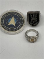 SPACE FORCE COIN, VIETNAM, SPECIAL FORCES RING,