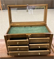 Wooden Display Box- missing one knob