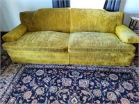 Gold velour sofa