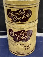 Charles cookie and chip drums tin