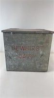Vtg Dewhirst Dairy Metal Milk Box