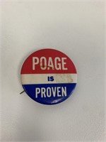 Poage is Proven pin