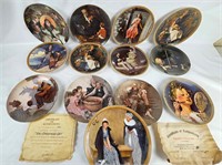 Large Lot Of Norman Rockwell Collector Plates