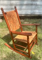 Vintage Rush Seating Rocking Chair