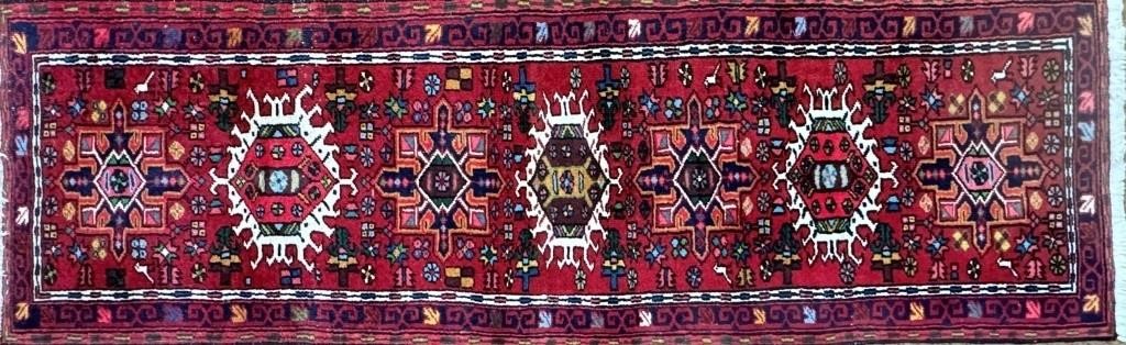 GREAT HAND KNOTTED PERSIAN WOOL RUNNER - BRIGHT