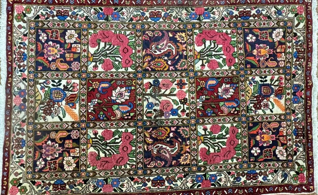 NICE HAND KNOTTED PERSIAN WOOL ACCENT RUG