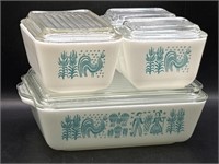 Pyrex Amish Butter Print Set of 4 Refrigerator