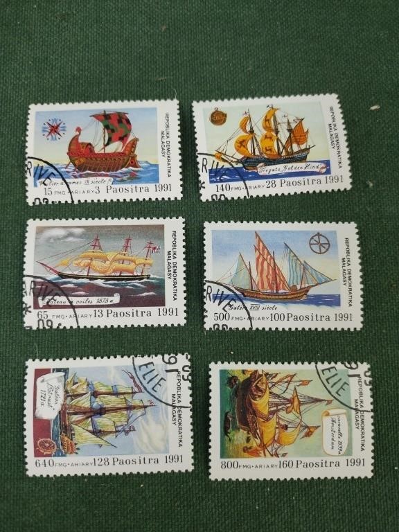 Vintage Paositra stamps