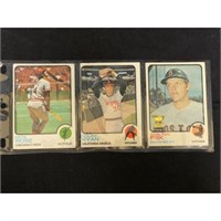 (3) 1973 Topps Baseball Stars/hof