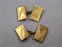 Pair of rolled gold cufflinks