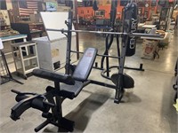 HEAVY DUTY FREE WEIGHT BENCH WITH WEIGHTS