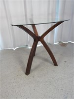 Glass Triangle High Top Table