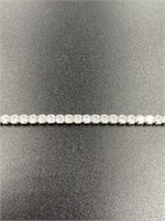 33.60 TCW White Sapphire Tennis Bracelet S925