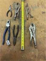 6- pair assorted pliers- vice grips too