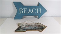 (2) Beach Directional Sign