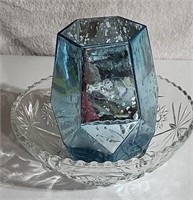 Glass bowl and vase