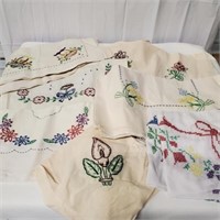 ASSORTED EMBROIDED LINENS