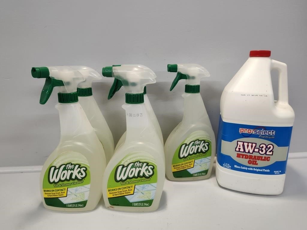 The Works Tub & Shower Cleaner, Hydraulic Oil