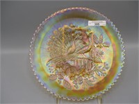 Nwood 9" pastel mari. Peacocks Stippled plate