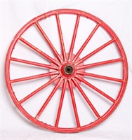 Large Antique Wood & Iron Wagon Wheel