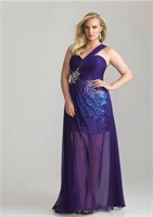 Purple Night Moves Dress Sz 16W