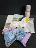 Tissue paper bows and party supply lot