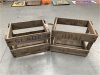 Pair Of Softdrink Crates inc Slades & Opal