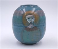 Polia Pillin (1909-1992) Women and Fish Vase