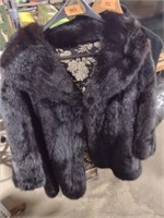 Vintage Ladies Black Fur? Coat