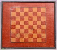 Wooden checkerboard, pine, 19" x 16.5"