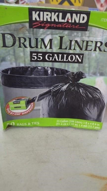 Box of 55 Gallon Drum Liners. Almost a Full Box.