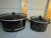 Lot of Two Matching Hamilton Beach Black Slow Cook