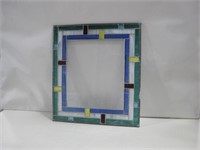 19"x 21" Framed Stained Glass Window