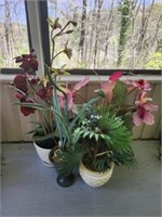 Estate Lot of Faux Flowers and Foliage
