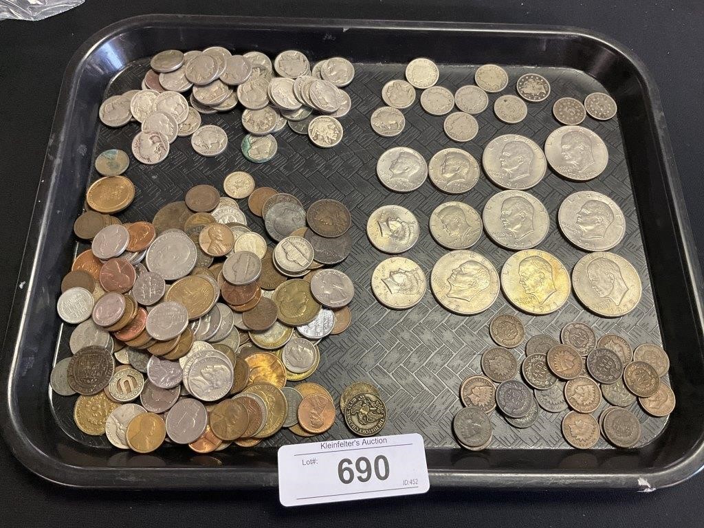 Buffalo Nickels, Liberty 5c, Indian Head Pennies.