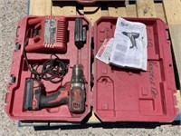 Milwaukee Cordless Drill w/ Charger, Batteries