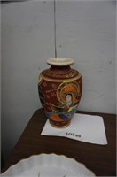 Satsuma-style vase, 9.5" tall