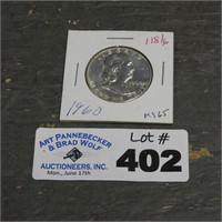 1960 Uncirculated Silver Franklin Half Dollar