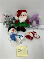 Holiday plush Santa snowman