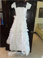 Preserved Ball gown with hoop skirt worn for the