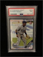 PSA 9 WANDER FRANCO 2019 BOWMAN DRAFT ROOKIE CARD