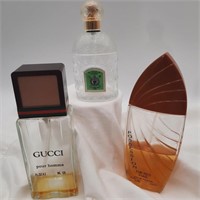 3 Vntg Cologne Bottles Gucci, Guerlain, Possession